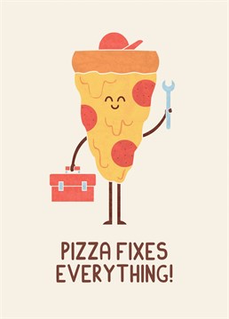 This card goes well with a pizza Say sorry with this cute card by HandsOffMyDinosaur.
