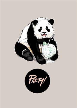 To be fair, most of us look this happy with a G&T in hand. This How Funny party panda is no exception.