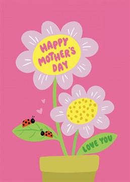 Show your lovely Mum how much you appreciate her with this floral plant Mother's day card. .