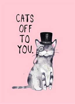 Send this Jolly Awesome Birthday card to someone who loves cats and puns!