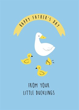 A cute card for Dad on Father's day. The perfect card from the little ones to celebrate their Dad on his special day.
