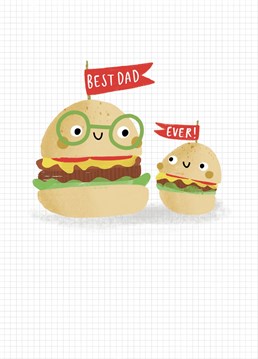 This is the perfect Birthday card to send to a burger loving dad!  Designed by Jess Moorhouse