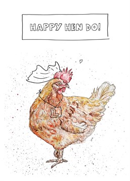 A fun hen do card for all brides to be. Fabulous for parties, celebrations, invites and personal messages. Making a happy hen....well, even happier!