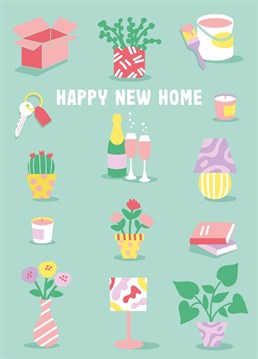 Congratulate them on their new pad with this pretty illustration by Jessiemaeve Studio.