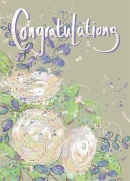 An enchanting congratulations card for every occasion. Say it with roses and send this card by Kirsty Todd Illustration.