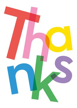 Thanks Card. Make them smile with this Typography Thank You card.