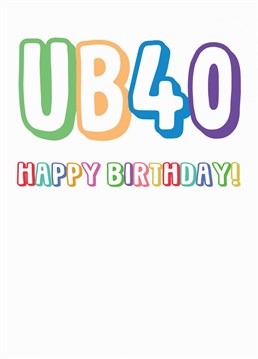 Wish someone a Happy 40th Birthday with this retro music inspired card.