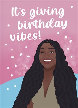 It's giving birthday vibes! Wish your friend or loved one a happy birthday with this Whitney from Love Island inspired card.