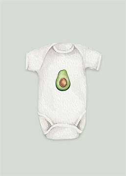 This adorable Avocado themed baby card is perfect for new arrivals or expectant parents! Designed lovingly by lil wabbit.