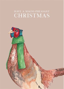 Send love this Christmas with lil wabbit's most magni-pheasant card!