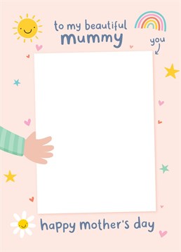A cute card for a special Mummy on Mother's day! Featuring a blank space for a Daughter or Son to add a personalised touch by drawing a picture of their Mummy. Perfect for little artists! Designed by Macie Dot Doodles.