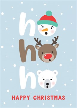 A cheery children's Christmas card designed by Macie Dot Doodles.