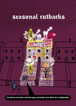 Do you know someone who have their decorations up in September? Then send them this silly Modern Toss Christmas card.
