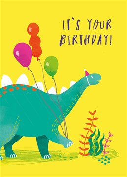 Wish a birthday boy or girl a dino-mite day to remember with this cute design by Middle Mouse.