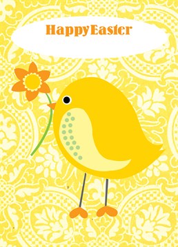 Yellow Easter Chick card by Belinda Reynell Designs. Personalise this Easter card to wish the most special people in your life a hoppy holiday!