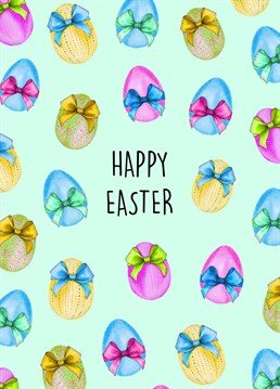 Happy Easter! Cute Easter egg printed Card
