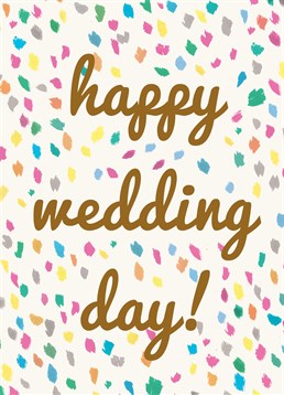 This Portico Designs wedding card hits the spot on someone's special day.