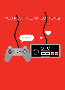 Invite your Player 2 to start a love game with this cute Valentine's design by Pango Productions.