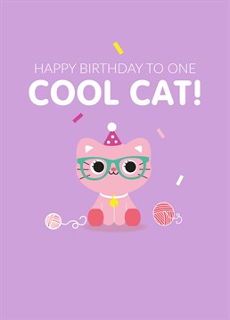 The purr-fect card to send a cool kitten on their birthday. Designed by Pango Productions.