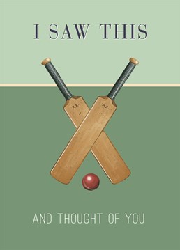 This Wiscombe Art Father's Day card is perfect for anyone who loves a spot of cricket.