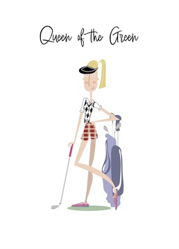 Send a golf fanatic this fun lady golfer card and give her a giggle!  Designed by Pink Pig