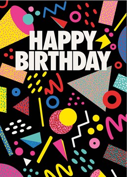 Get your lycra out and throw it all the way back to the 80s with this fab, retro inspired birthday card by Papagrazi.