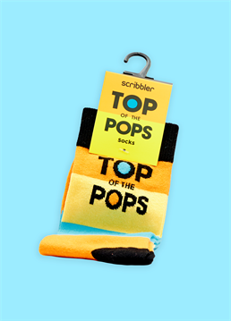 <p>These Top of the Pops socks make the perfect punny Father's Day gift!<br />
Show Dad your appreciation this year with this retro throwback design created by our very own Scribbler designers</p>
<p>Made from: 77% cotton, 22% polyamide, 1% elastane<br />
Unisex size 6-11</p>