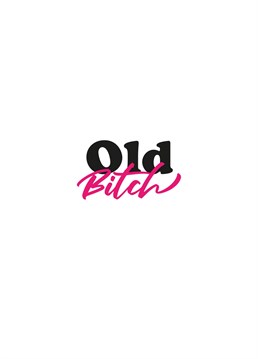 The Old Bitch card is great to celebrate a friend's and family's birthday.