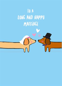 Wish your friends a long and happy marriage with this adorable wedding card by Scribbler.