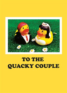 Wish the quacky couple all the luck in the world with this cute Wedding card by Scribbler.