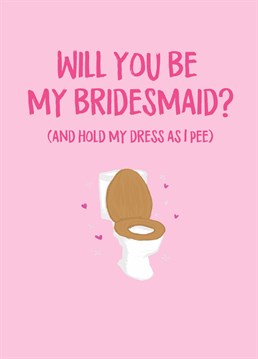 The most important people get the most important jobs! Although, there's no job too big for a Bridesmaid. Ask your bestie to be your bridesmaid with this cute Scribbler Wedding card.