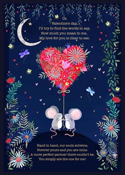 Send this classic Valentine's design with heartfelt words of love to show your other half just how much they mean to you. Designed by Scribbler.