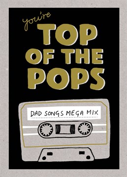 Let your Dad know he's officially Number One! The perfect Father's Day card by Stormy Knight for a music-loving, Dad dancing legend.