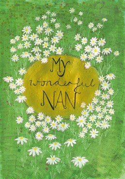 My Wonderful Nan. Your nan is wonderful, so why not remind her! Send this Sarah Lovell Birthday card to show your appreciation for how amazing she is!