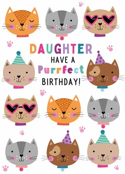 A 'purrfect' Birthday card for a cat loving daughter