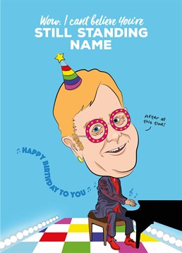 Tell somebody it's their birthday with this Elton John inspired card designed by Tache