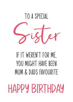 funny sister birthday card, designed by Totally Mailed It