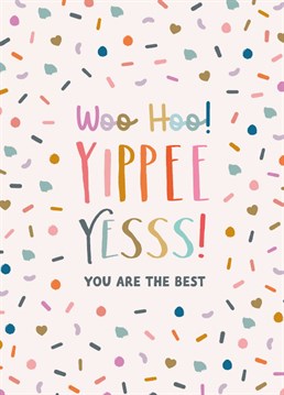 Let your loved know just how proud and excited you are of them, whether they've passed their driving test, aced their exams, or you just think that they are the best! Send this fun and colourful Well done Card to brighten their day!