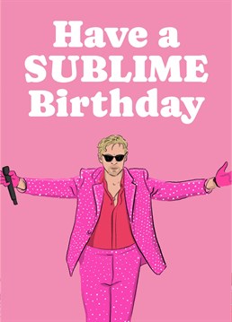 A perfect card for fans of the iconic film, the oscars and of course Ryan Gosling. Original illustration by The Queer Store