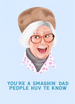 Wish your Dad a Happy Father's Day in true nosy Scottish style with this hilarious card inspired by Isa from Still Game!