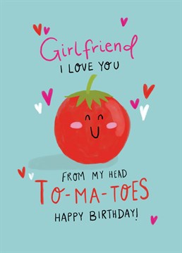 Make your fabulous girlfriend blush with this perfectly punny birthday card designed by Scribbler.
